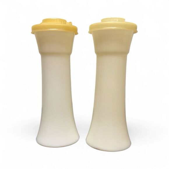 Vintage Tupperware 6” Hourglass Salt & Pepper Shakers 718-White - Picture 2 of 7